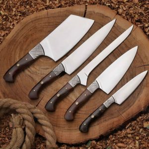 Epoxy Resin & J2 High Polish Steel Kitchen Knife Set